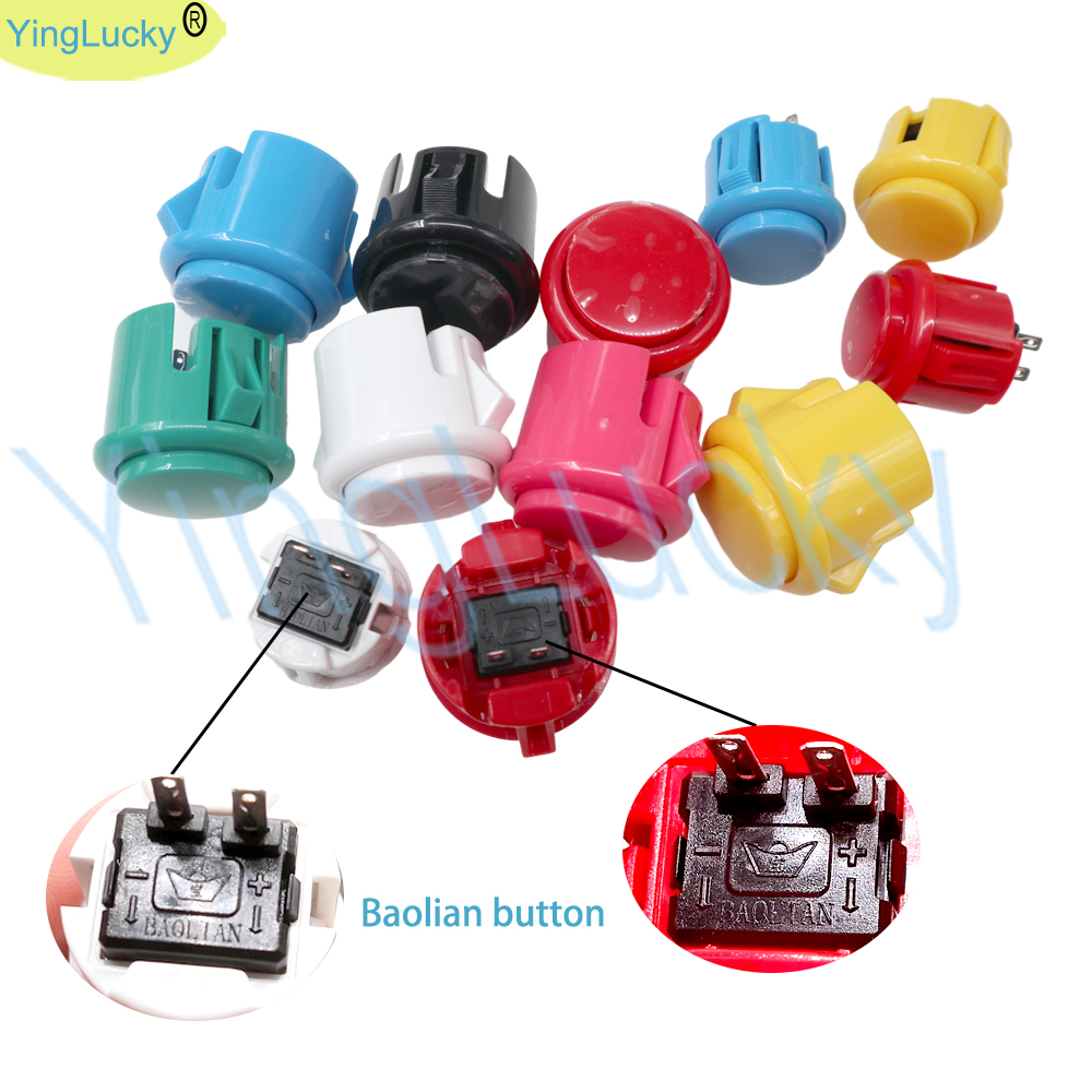 100 pcs Arcade buttons 30mm 24 - مراجعة Joystick Arcade Parts وسعره