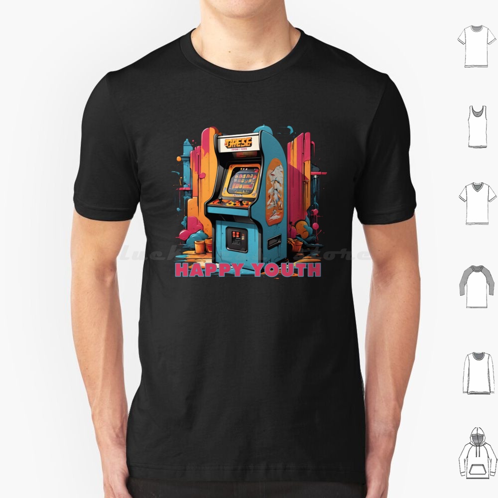 Happy Youth-Arcade T Shirt Men - مراجعة Arcade No وسعره