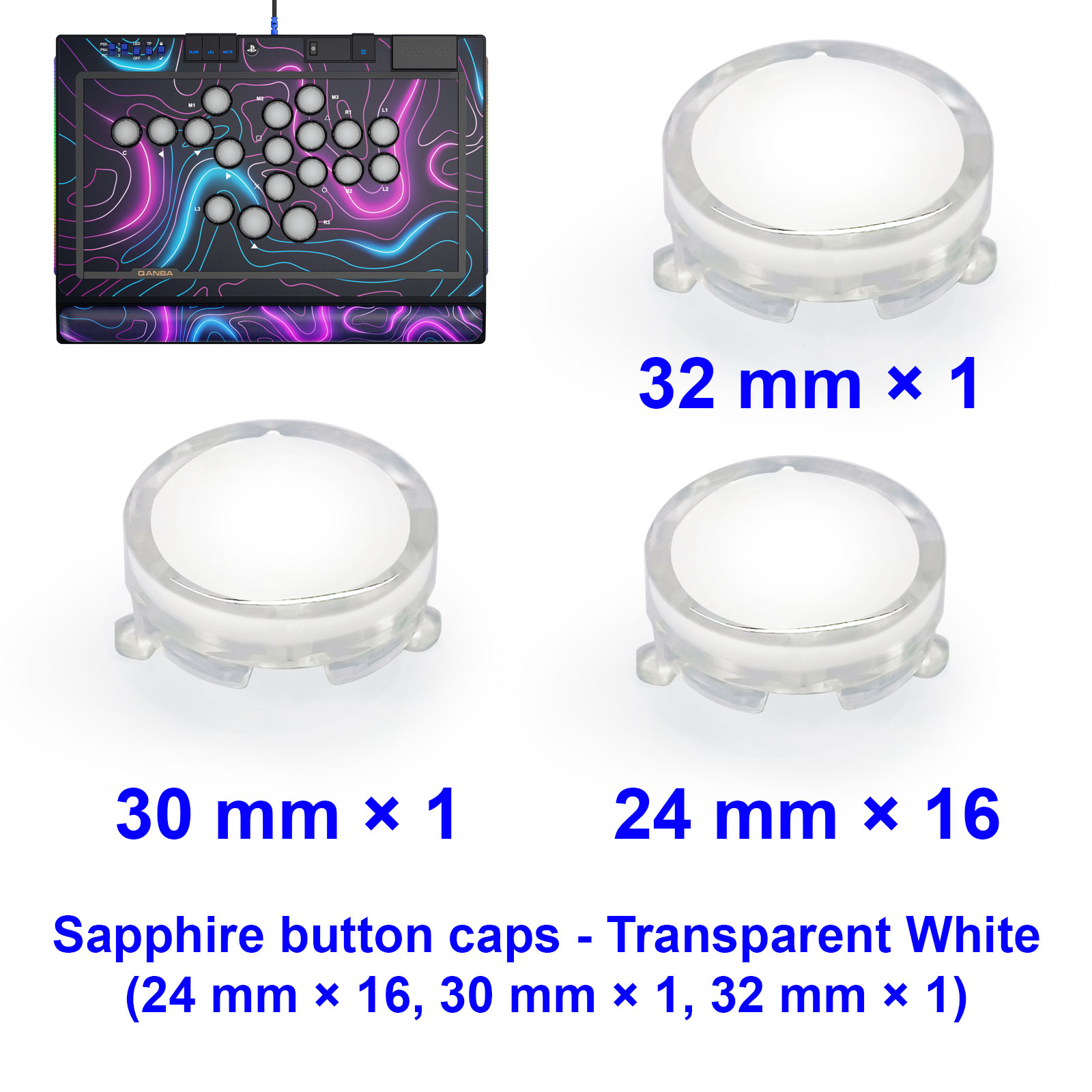 QANBA SAPPHIRE S1 Button Cap A - مراجعة Joystick Arcade Parts وسعره