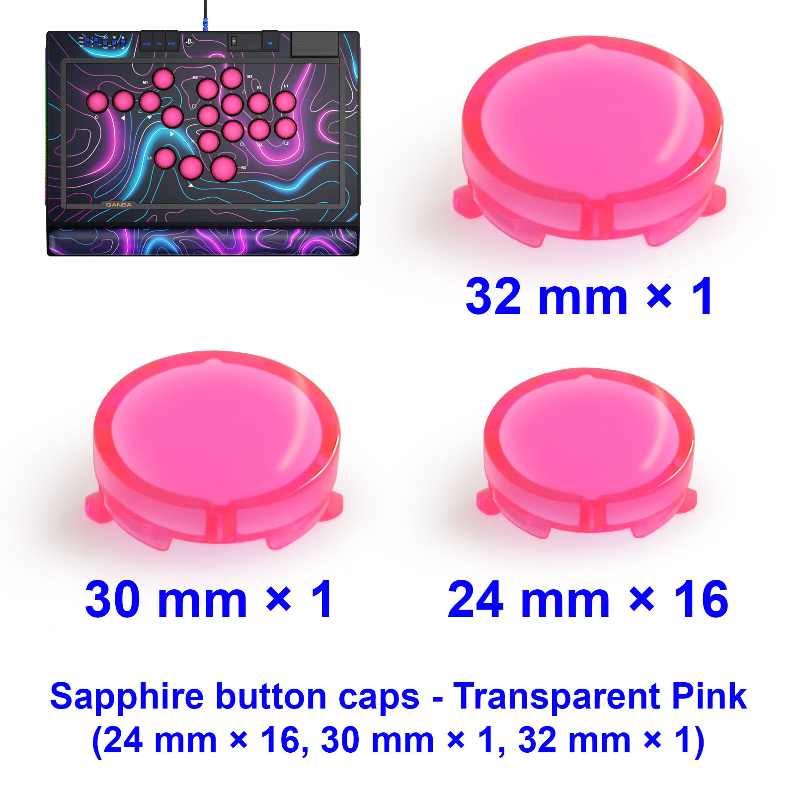 QANBA SAPPHIRE S1 Button Cap A - مراجعة Joystick Arcade Parts وسعره