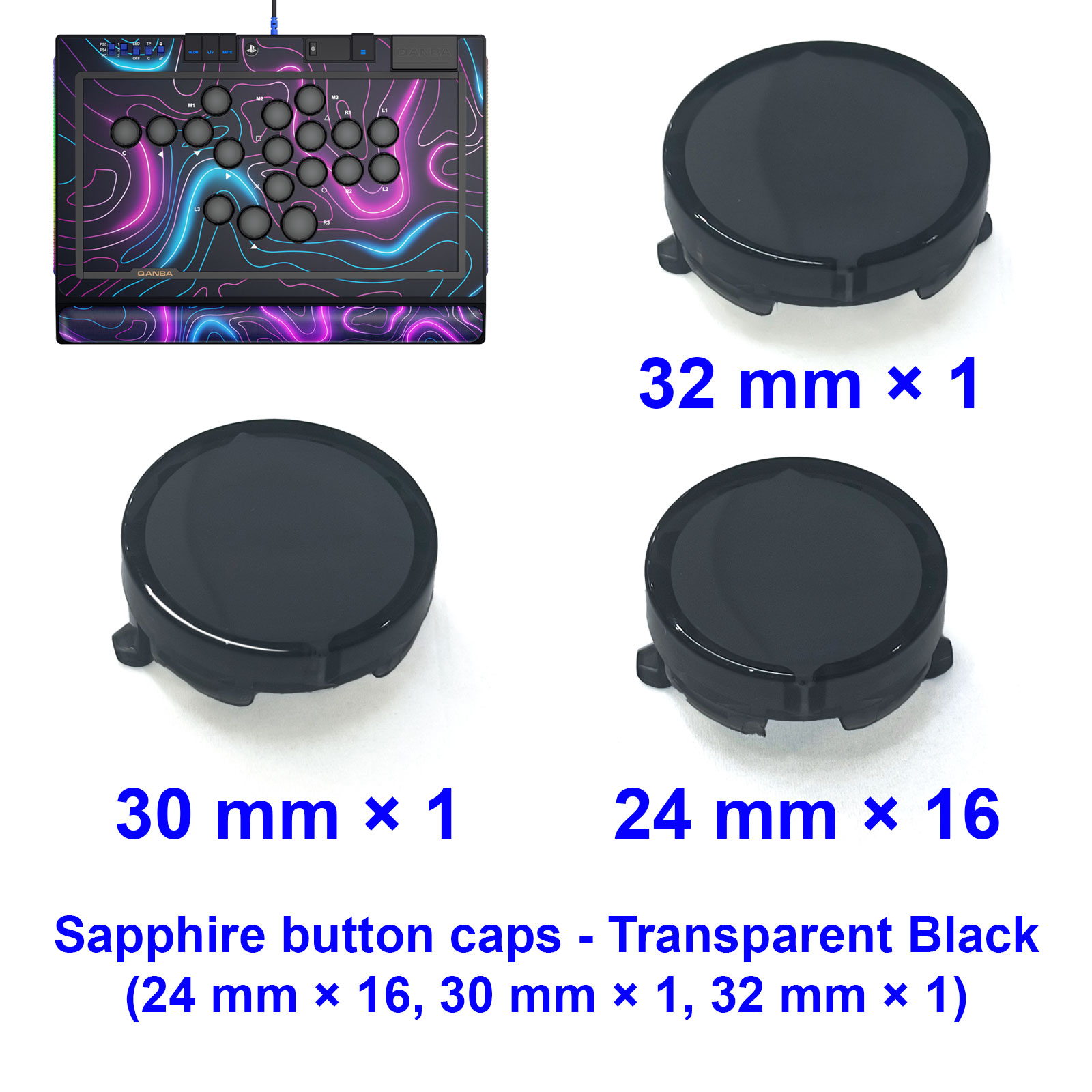 QANBA SAPPHIRE S1 Button Cap A - مراجعة Joystick Arcade Parts وسعره