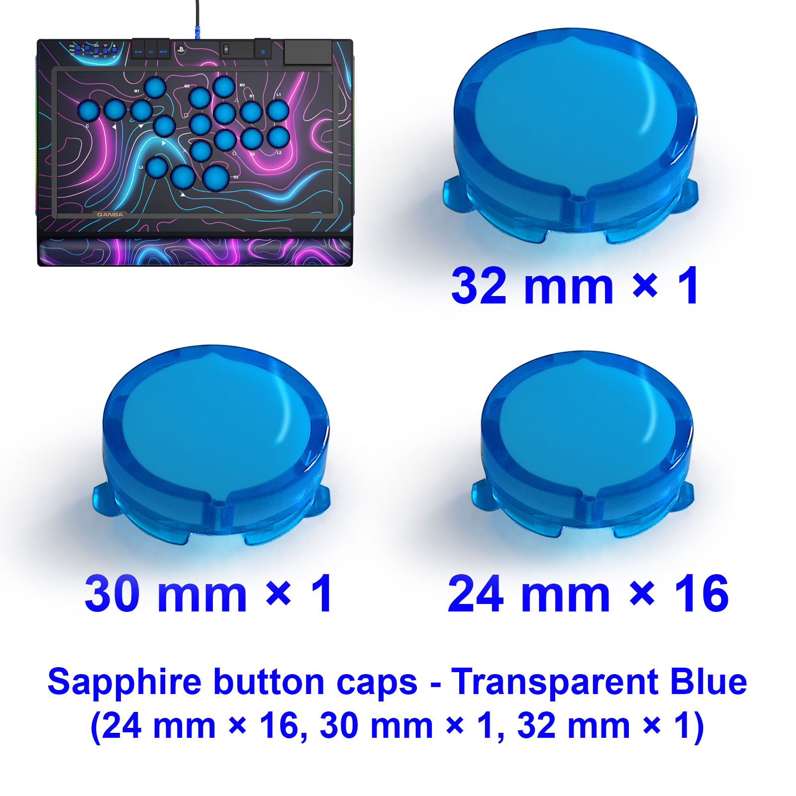 QANBA SAPPHIRE S1 Button Cap A - مراجعة Joystick Arcade Parts وسعره